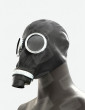 profil masque à gaz caoutchouc noir