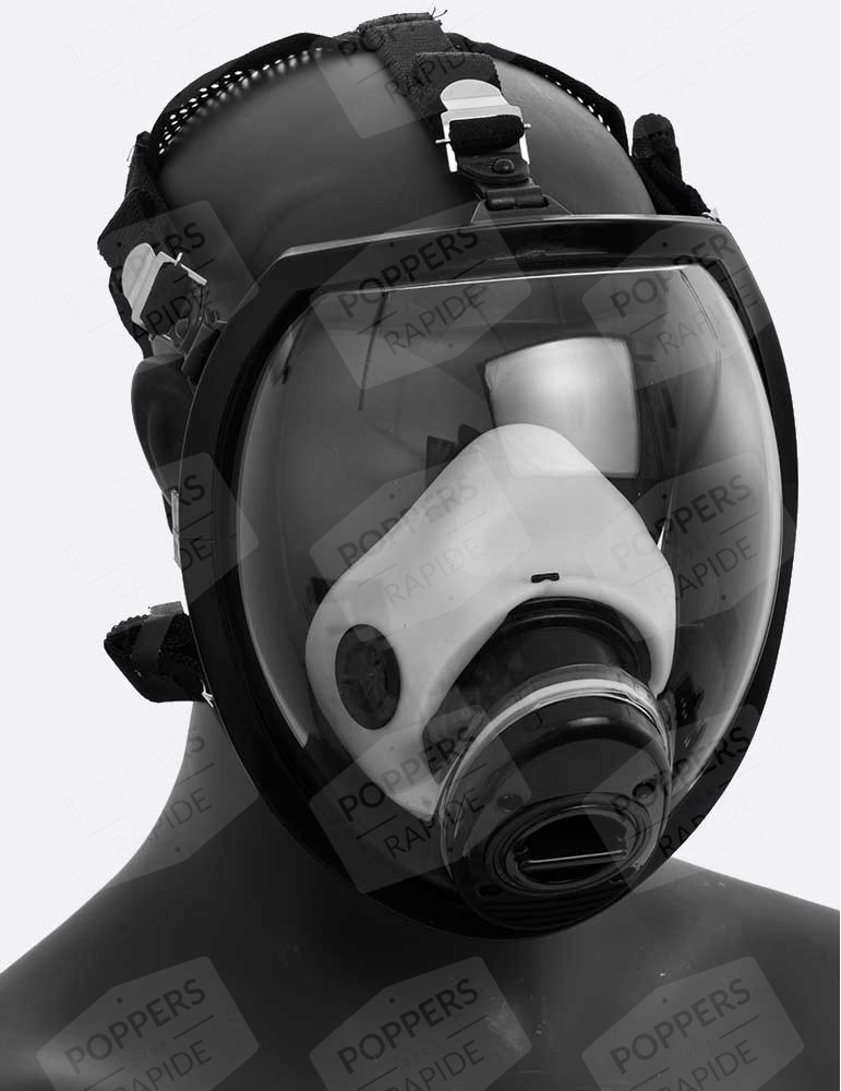 Photo masque à gaz poppers futuriste