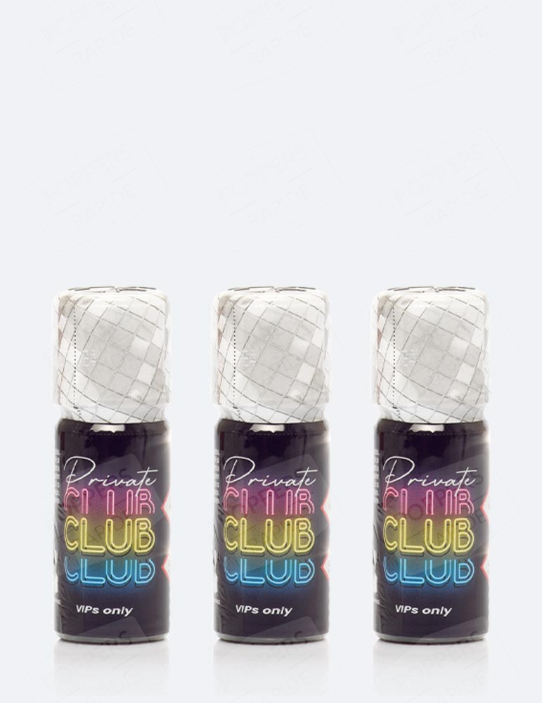Pack de 3 poppers Private club 10 ml