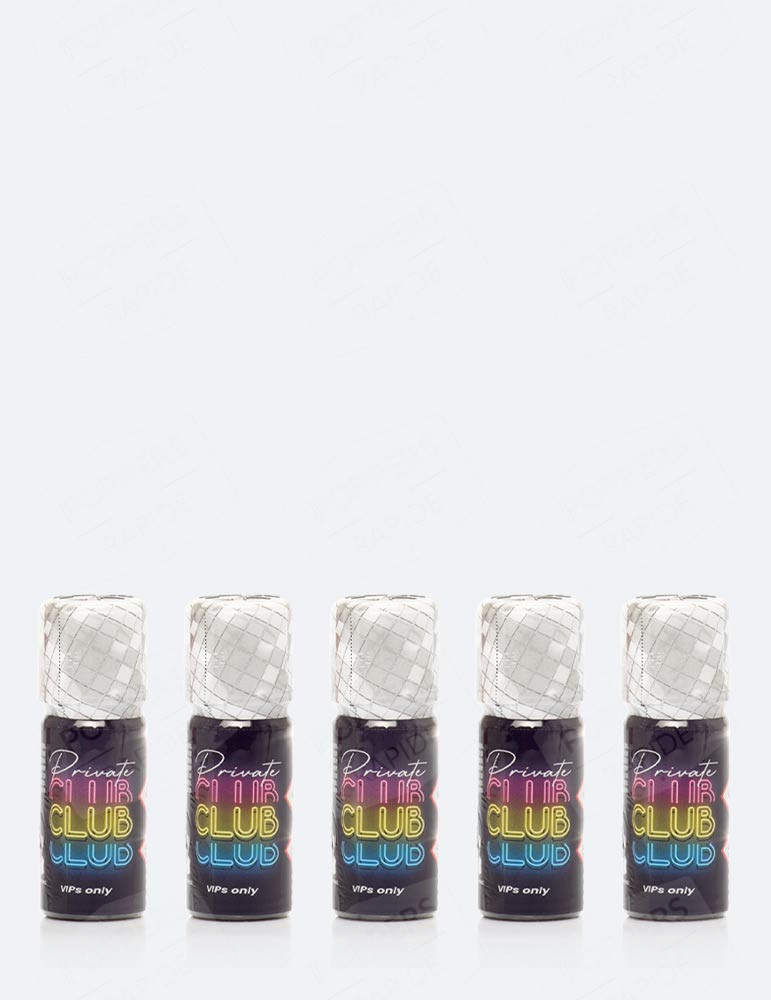 Pack de 5 poppers Private Club 10 ml