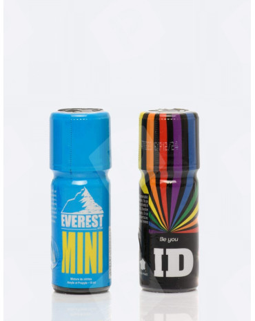 Pack duo Frnçais avec un poppers everest mini 10 ml et ID 10 ml