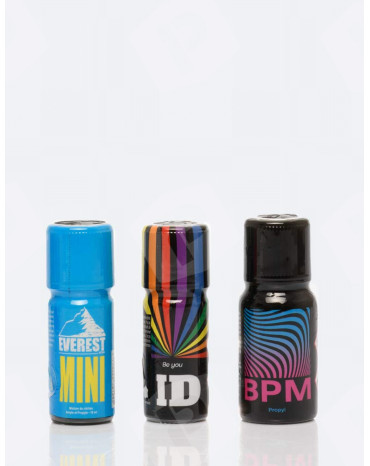 Pack de 3 poppers BPM, everest mini et ID poppers