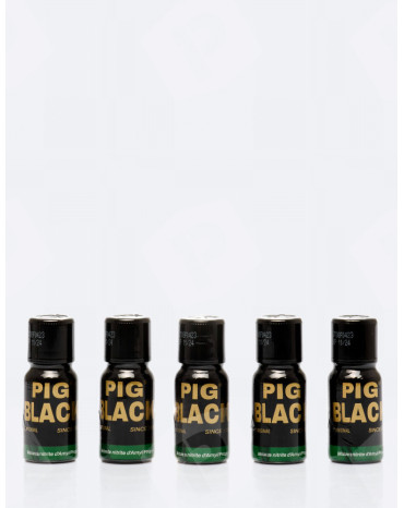 Pack de 5 poppers Pig Black 15 ml