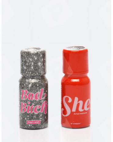 Pack Poppers Girly : bad bitch et She 15 ml