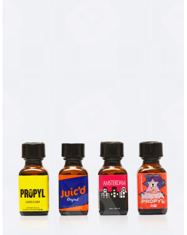 pack big 4 : quatre flacons de poppers 24 ml