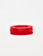 Cockring Pig-Ring Silicone Oxballs Rouge de profil