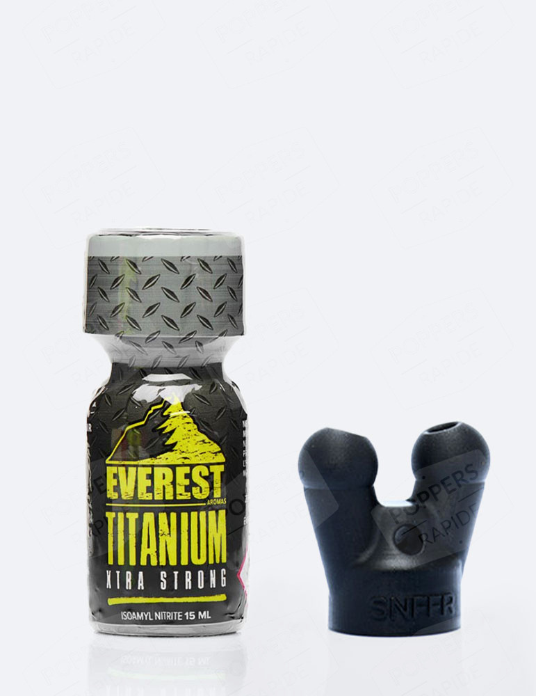 pack titanium experience avec un everest titanium et un bouchon de poppers XTRM double small