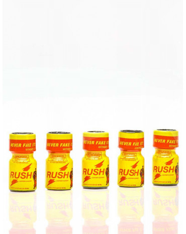 Poppers rush jaune en pack de 5 flacons