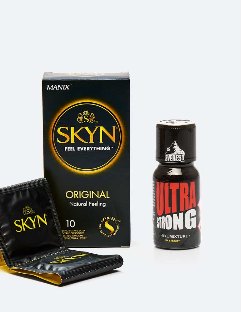 Pack Projet X : Poppers Ultra Strong + préservatifs