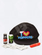 kit festival poppers casquette lumineuse et inhalateur