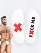 Chaussette avec inscription "Fuck me"
