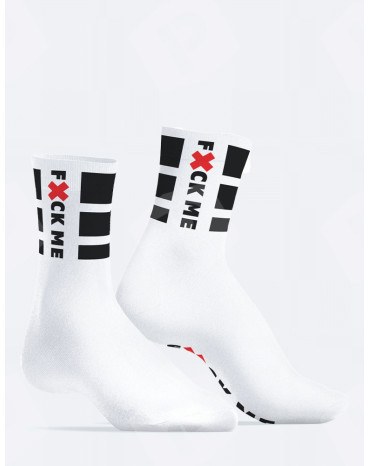 Chaussettes blanches "Fuck Me" - SneakXX