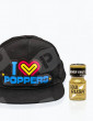Pack Casquette LED "I LOVE POPPERS" + Rush Gold 10 ml - Vue face