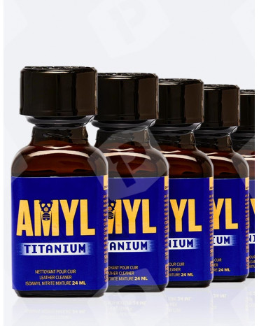 Pack poppers Amyl Titanium 24 ml x5