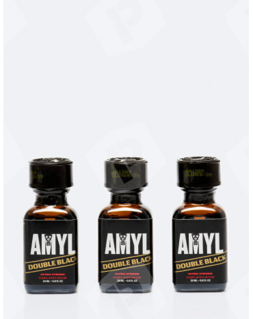 Pack poppers Amyl Double Black 24 ml x3