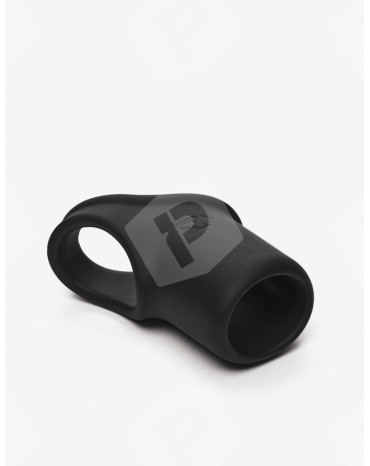 Cockring double Shaft Hugger silicone noir - Brutus