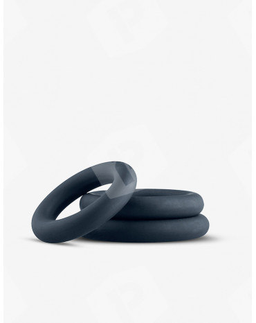 Pack 3 cockrings en silicone gris - Boners
