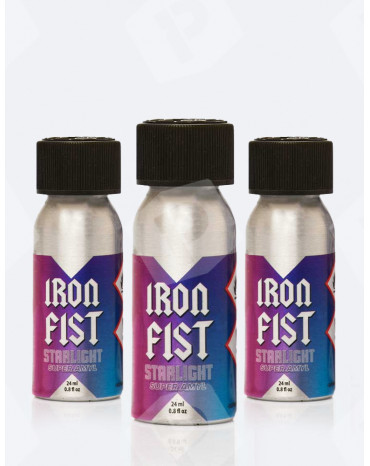 Pack de 3 poppers super amyle Iron Fist Starlight 24 ml