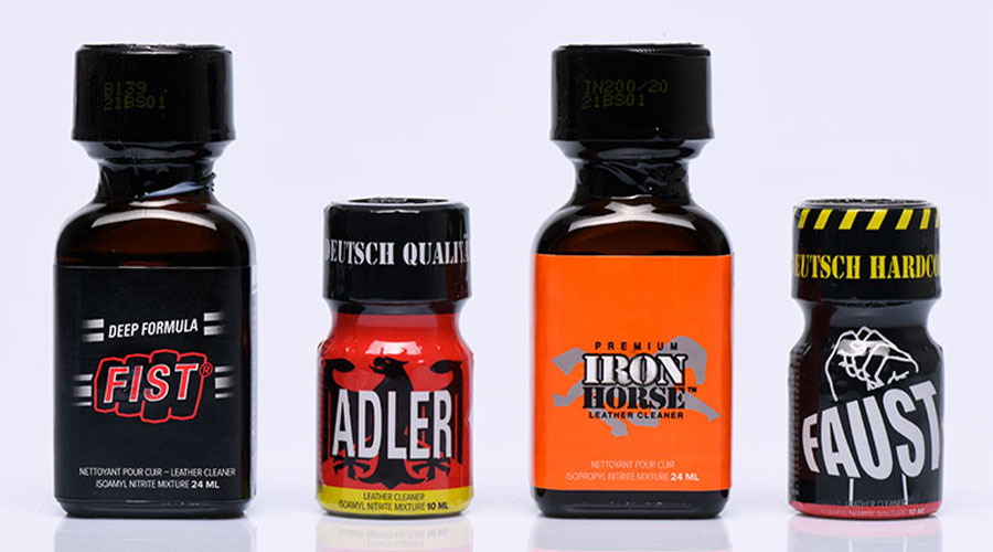 Pack de poppers avec nitrite différent
