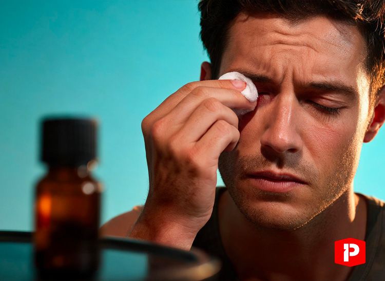 Poppers dans les yeux
