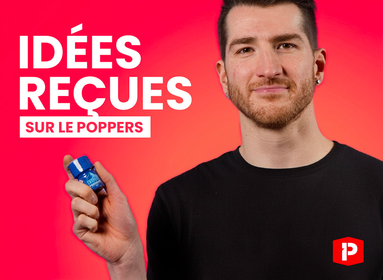 Homme avec un poppers