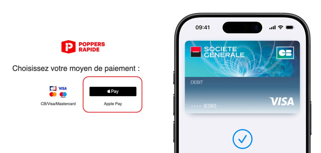 Paiement Apple Pau sur Poppers Rapide