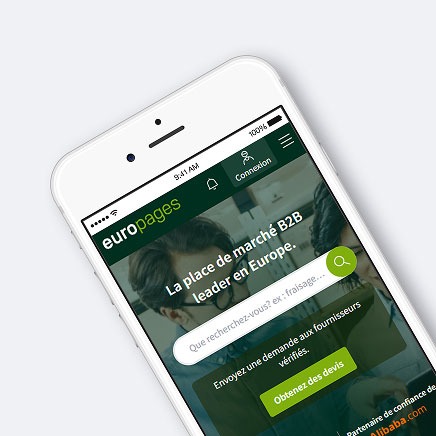 site internet mobile europages pour trouver un grossiste