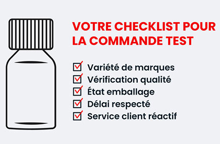 checklist pour commande test de poppers en gros