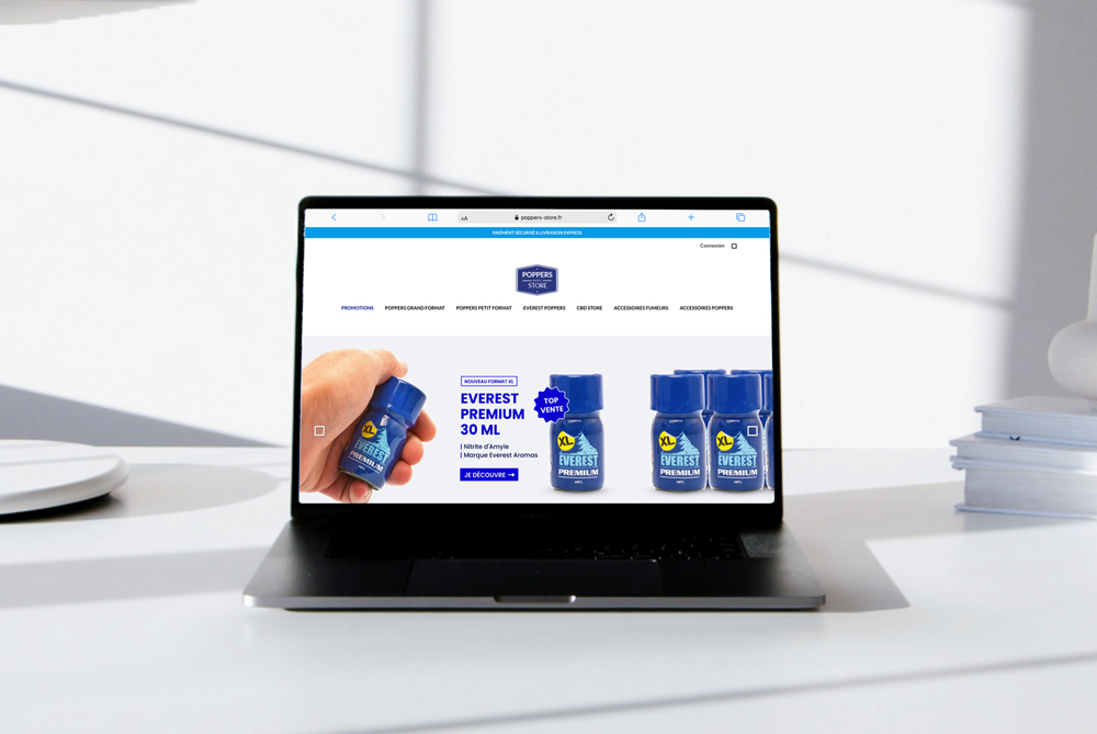 Site internet poppers store