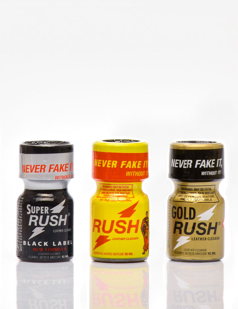 Trio Rush 10 ml : 1 Rush PWD + 1 Super Rush Black Label + 1 Gold Rush