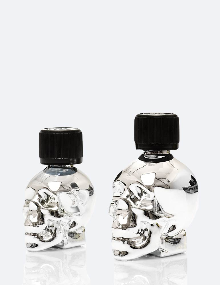 Pack Duo - Poppers tête de mort argentées